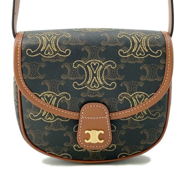 セリーヌ ショルダーバッグ トリオンフ刺繍ミニ ブザス 196702ECK CELINE バッグ