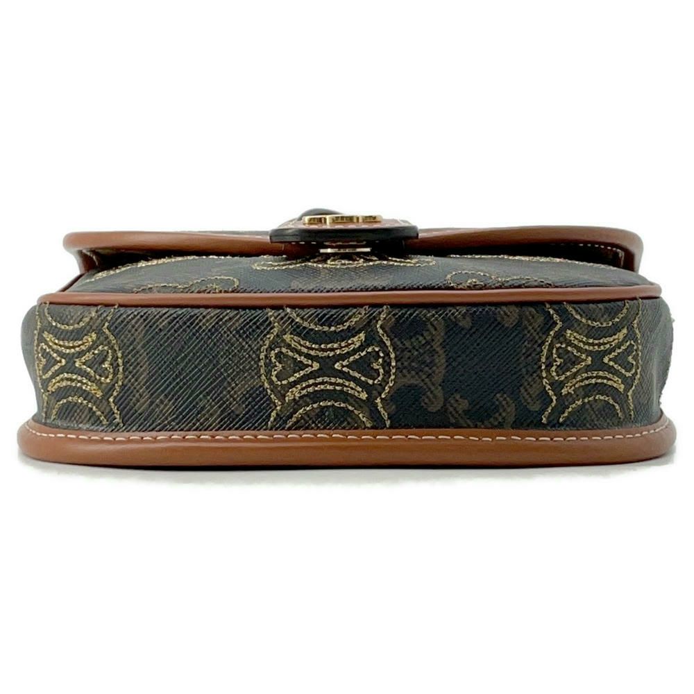 セリーヌ ショルダーバッグ トリオンフ刺繍ミニ ブザス 196702ECK CELINE バッグ