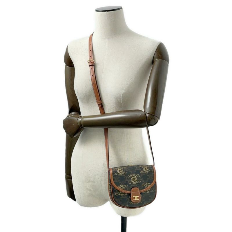 セリーヌ ショルダーバッグ トリオンフ刺繍ミニ ブザス 196702ECK CELINE バッグ