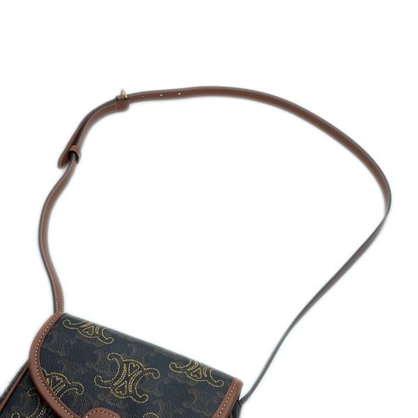 セリーヌ ショルダーバッグ トリオンフ刺繍ミニ ブザス 196702ECK CELINE バッグ