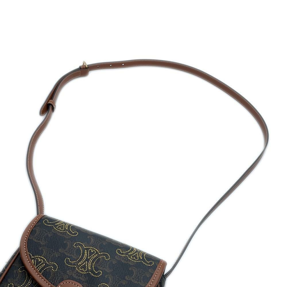 セリーヌ ショルダーバッグ トリオンフ刺繍ミニ ブザス 196702ECK CELINE バッグ