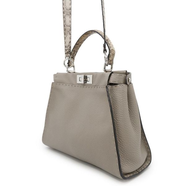 フェンディ ハンドバッグ セレリア ピーカブー レギュラー パイソン 8BN2903 FENDI バッグ 2wayショルダーバッグ