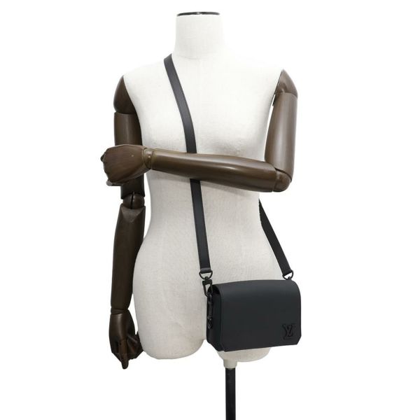 ルイヴィトン ショルダーバッグ LV アエログラム ファストライン・ウェアラブル ウォレット M82085 ブラック 黒