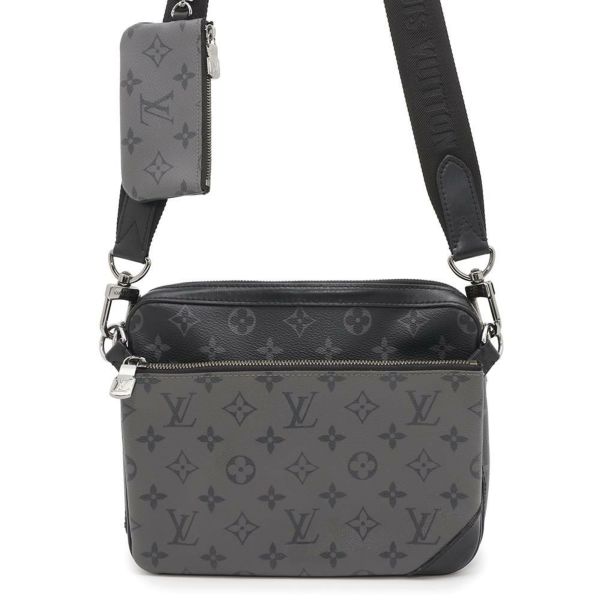 ルイヴィトン ショルダーバッグ モノグラム・エクリプス リバース トリオ・メッセンジャー M69443 LOUIS VUITTON ブラック 黒