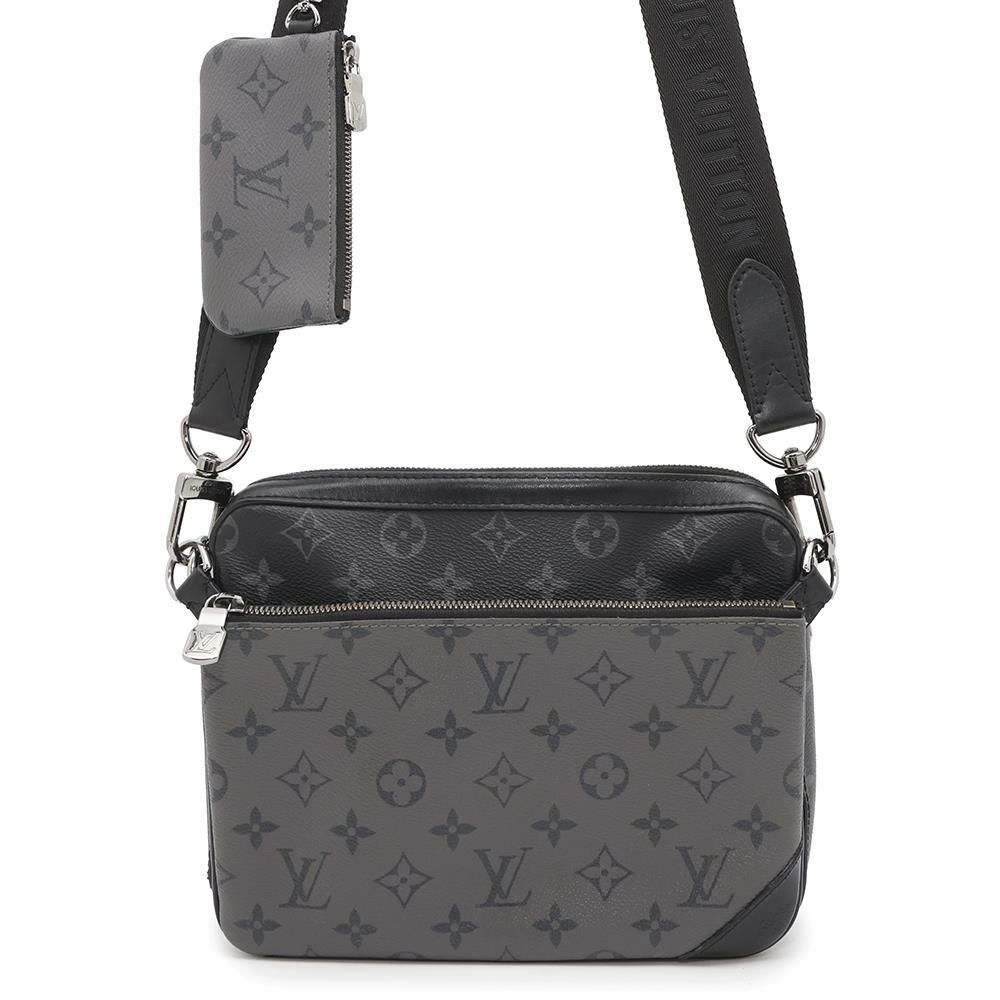 ルイヴィトン ショルダーバッグ モノグラム・エクリプス リバース トリオ・メッセンジャー M69443 LOUIS VUITTON ブラック 黒