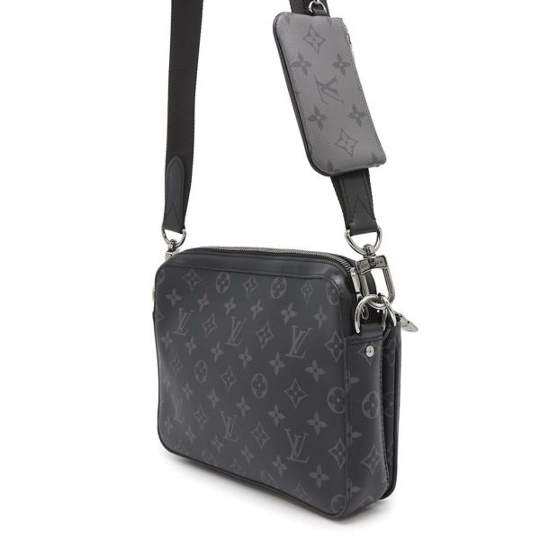 ルイヴィトン ショルダーバッグ モノグラム・エクリプス リバース トリオ・メッセンジャー M69443 LOUIS VUITTON ブラック 黒