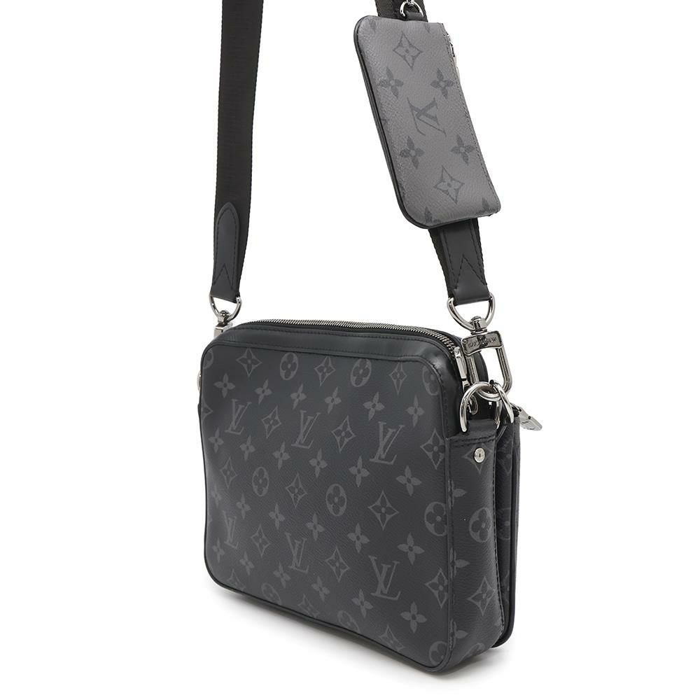ルイヴィトン ショルダーバッグ モノグラム・エクリプス リバース トリオ・メッセンジャー M69443 LOUIS VUITTON ブラック 黒