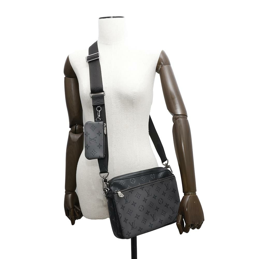 ルイヴィトン ショルダーバッグ モノグラム・エクリプス リバース トリオ・メッセンジャー M69443 LOUIS VUITTON ブラック 黒