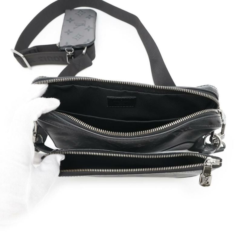 ルイヴィトン ショルダーバッグ モノグラム・エクリプス リバース トリオ・メッセンジャー M69443 LOUIS VUITTON ブラック 黒