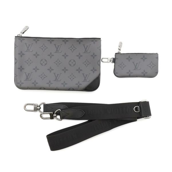 ルイヴィトン ショルダーバッグ モノグラム・エクリプス リバース トリオ・メッセンジャー M69443 LOUIS VUITTON ブラック 黒