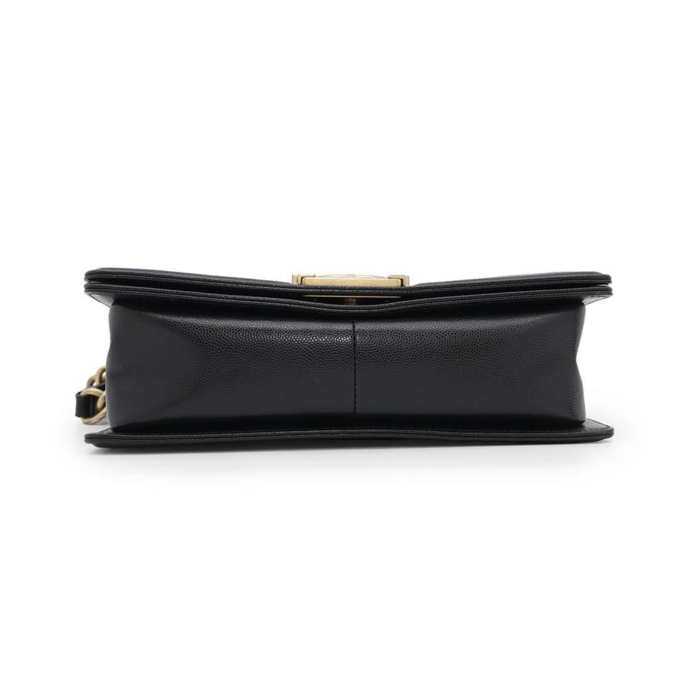 シャネル チェーンショルダーバッグ ココマーク ボーイシャネル キャビアスキン A67086 CHANEL 斜めがけ BOY CHANEL 黒