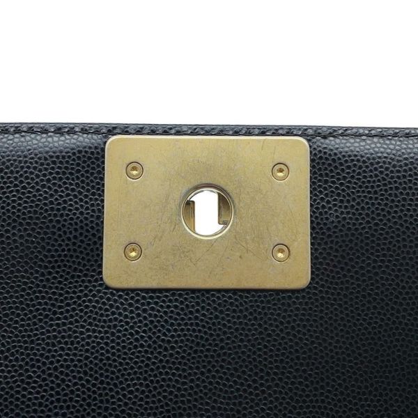 シャネル チェーンショルダーバッグ ココマーク ボーイシャネル キャビアスキン A67086 CHANEL 斜めがけ BOY CHANEL 黒