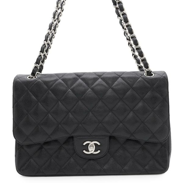 シャネル チェーンショルダーバッグ マトラッセ30 ココマーク キャビアスキン A58600 CHANEL バッグ デカマトラッセ 黒