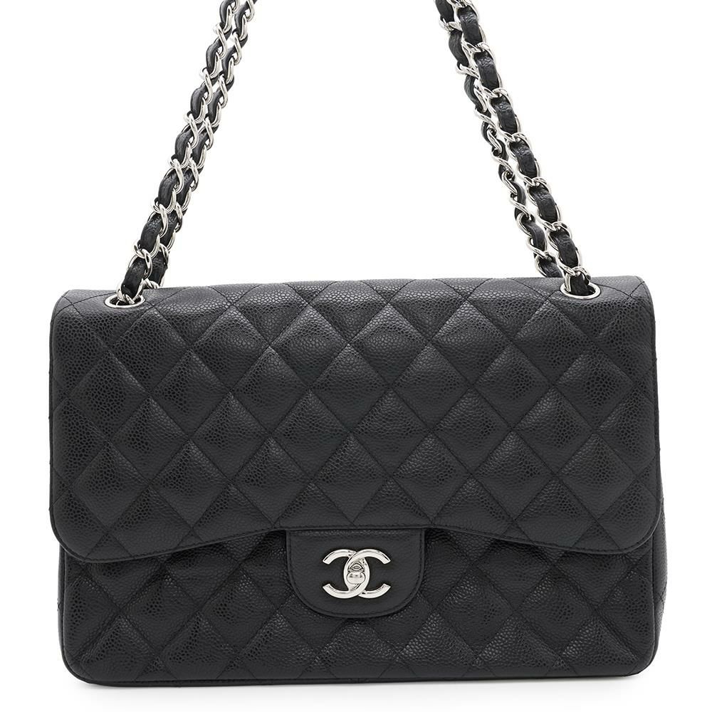 シャネル チェーンショルダーバッグ マトラッセ30 ココマーク キャビアスキン A58600 CHANEL バッグ デカマトラッセ 黒