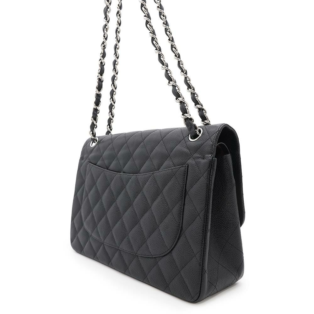 シャネル チェーンショルダーバッグ マトラッセ30 ココマーク キャビアスキン A58600 CHANEL バッグ デカマトラッセ 黒