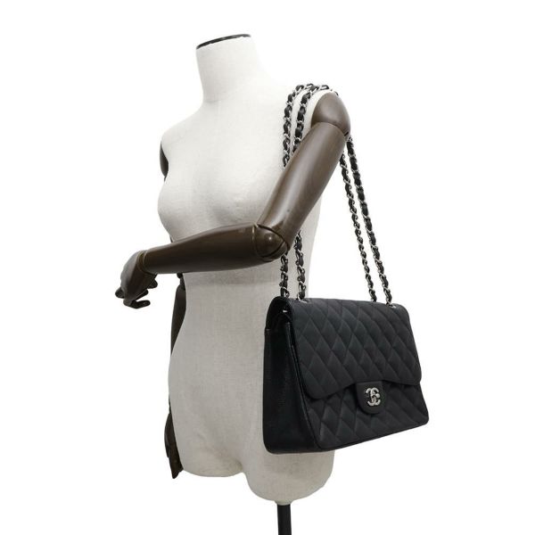 シャネル チェーンショルダーバッグ マトラッセ30 ココマーク キャビアスキン A58600 CHANEL バッグ デカマトラッセ 黒