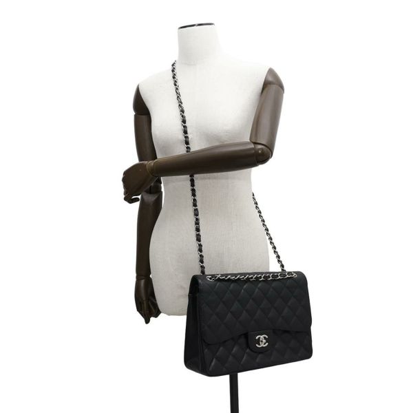 シャネル チェーンショルダーバッグ マトラッセ30 ココマーク キャビアスキン A58600 CHANEL バッグ デカマトラッセ 黒