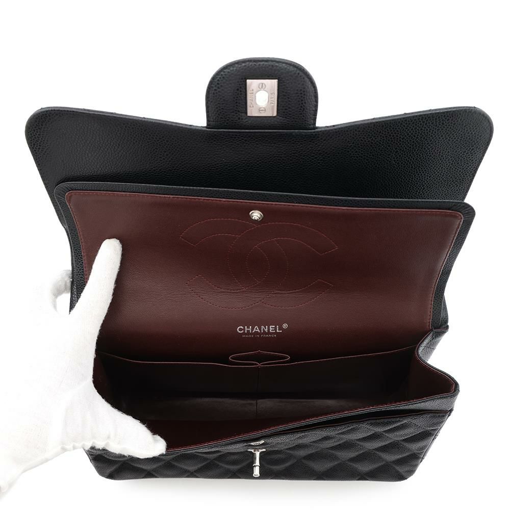 シャネル チェーンショルダーバッグ マトラッセ30 ココマーク キャビアスキン A58600 CHANEL バッグ デカマトラッセ 黒