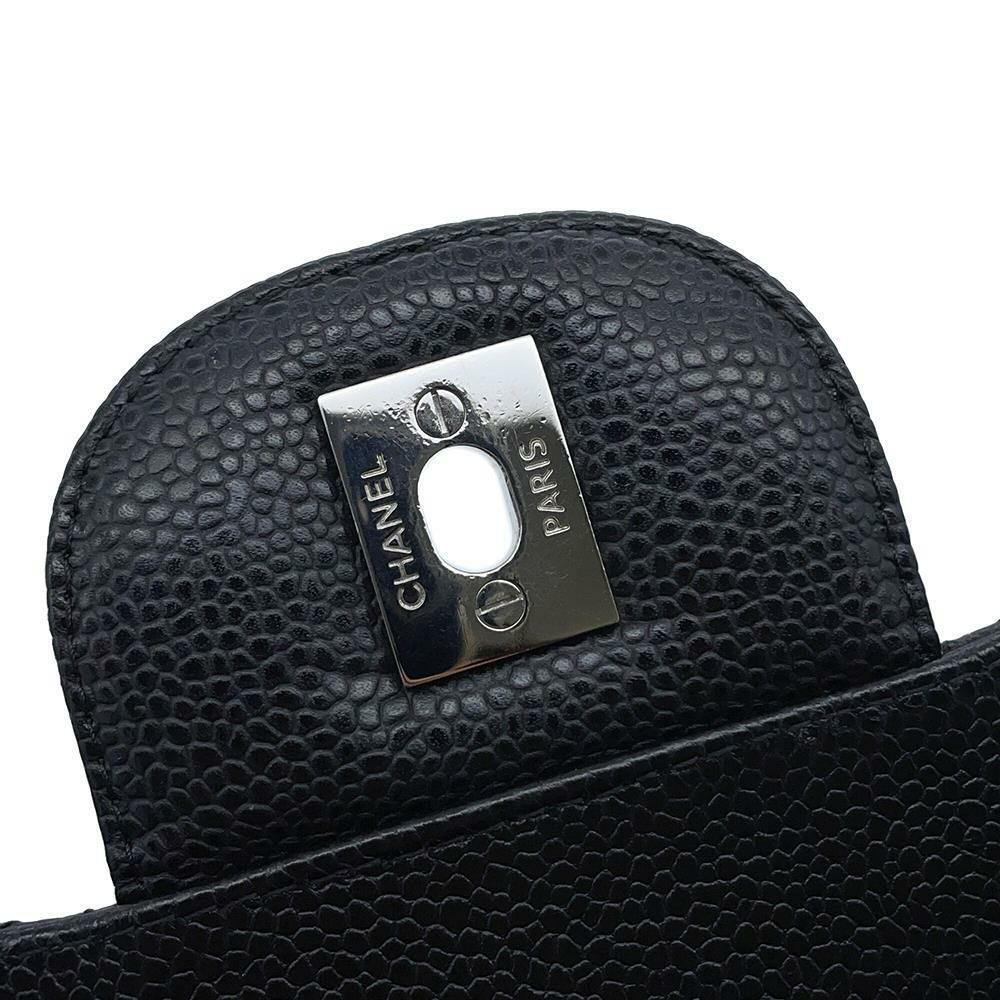 シャネル チェーンショルダーバッグ マトラッセ30 ココマーク キャビアスキン A58600 CHANEL バッグ デカマトラッセ 黒