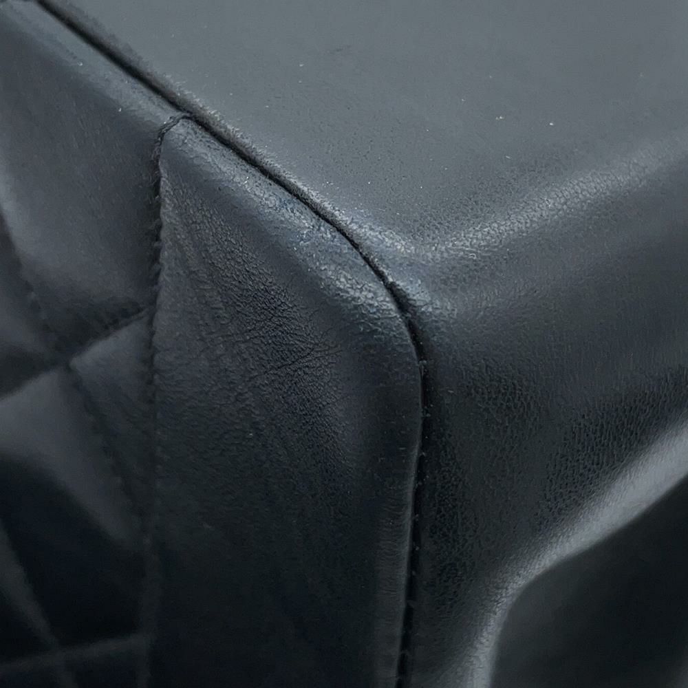 シャネル チェーンショルダーバッグ マトラッセ25 ココマーク ダイアナ ラムスキン A01165 CHANEL 黒