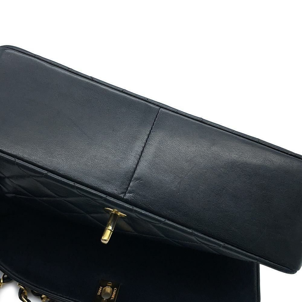 シャネル チェーンショルダーバッグ マトラッセ25 ココマーク ダイアナ ラムスキン A01165 CHANEL 黒