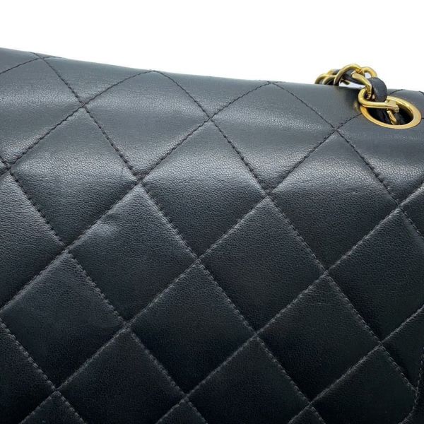 シャネル チェーンショルダーバッグ マトラッセ25 ココマーク ダイアナ ラムスキン A01165 CHANEL 黒