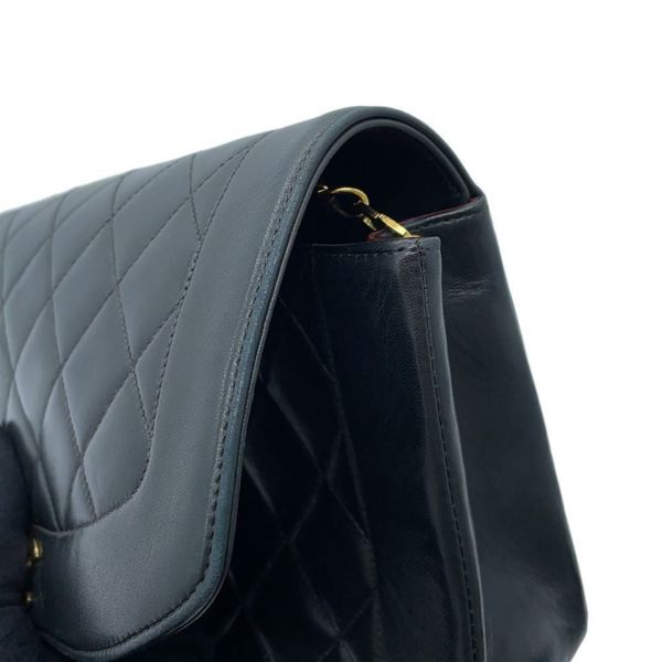 シャネル チェーンショルダーバッグ マトラッセ25 ココマーク ダイアナ ラムスキン A01165 CHANEL 黒