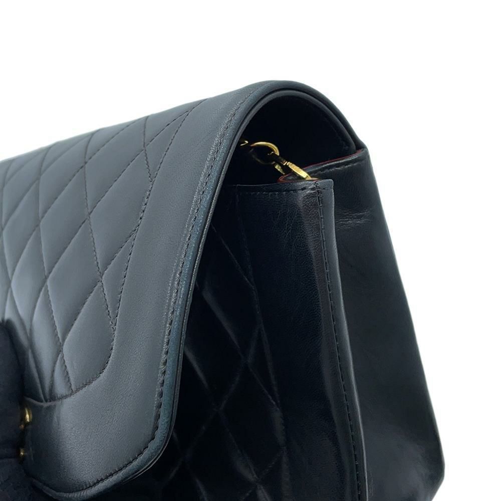 シャネル チェーンショルダーバッグ マトラッセ25 ココマーク ダイアナ ラムスキン A01165 CHANEL 黒