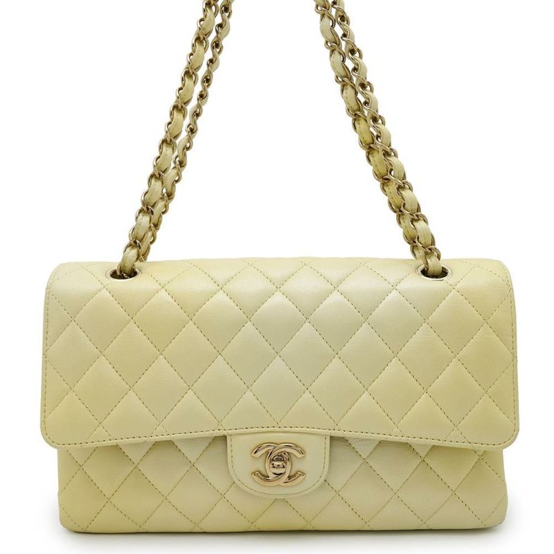 シャネル チェーンショルダーバッグ マトラッセ25 ココマーク カーフレザー ダブルチェーン A01112 CHANEL グラデーション