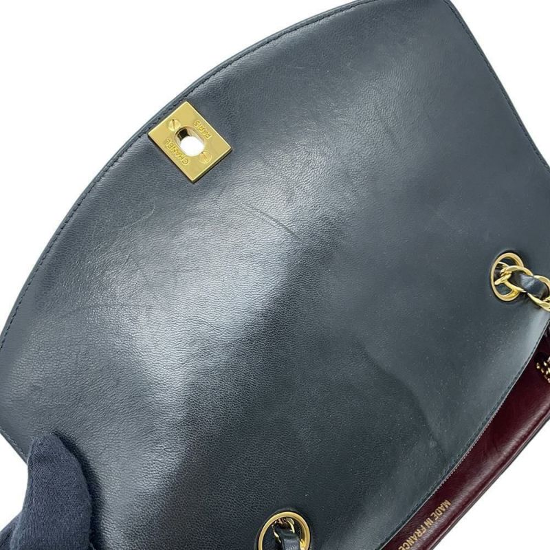 シャネル チェーンショルダーバッグ マトラッセ ココマーク ダイアナ ラムスキン A01164 CHANEL バッグ 斜め掛け 黒