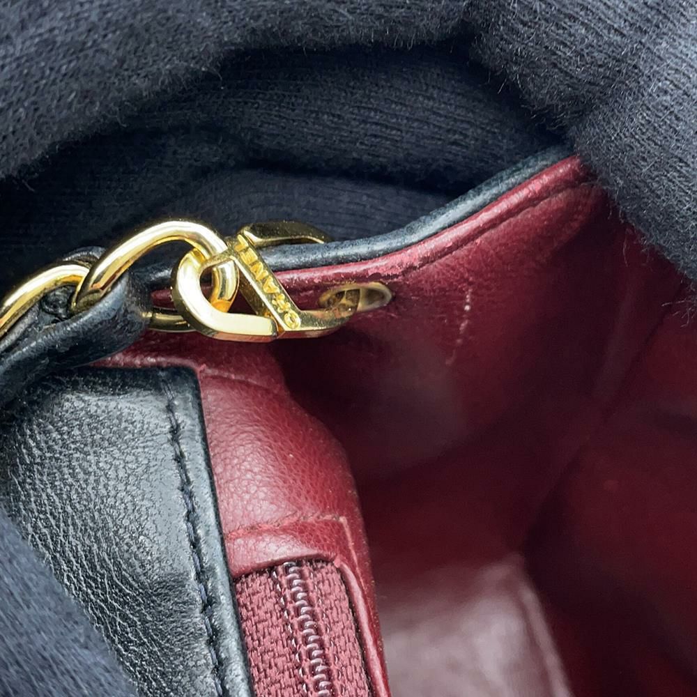 シャネル チェーンショルダーバッグ マトラッセ ココマーク ダイアナ ラムスキン A01164 CHANEL バッグ 斜め掛け 黒