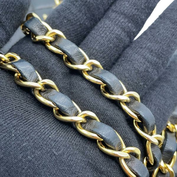 シャネル チェーンショルダーバッグ マトラッセ ココマーク ダイアナ ラムスキン A01164 CHANEL バッグ 斜め掛け 黒