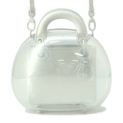 クリスチャン・ディオール ハンドバッグ レディディオール カプセル Christian Dior 2wayショルダーバッグ 森万里子コラボ 白 安心保証