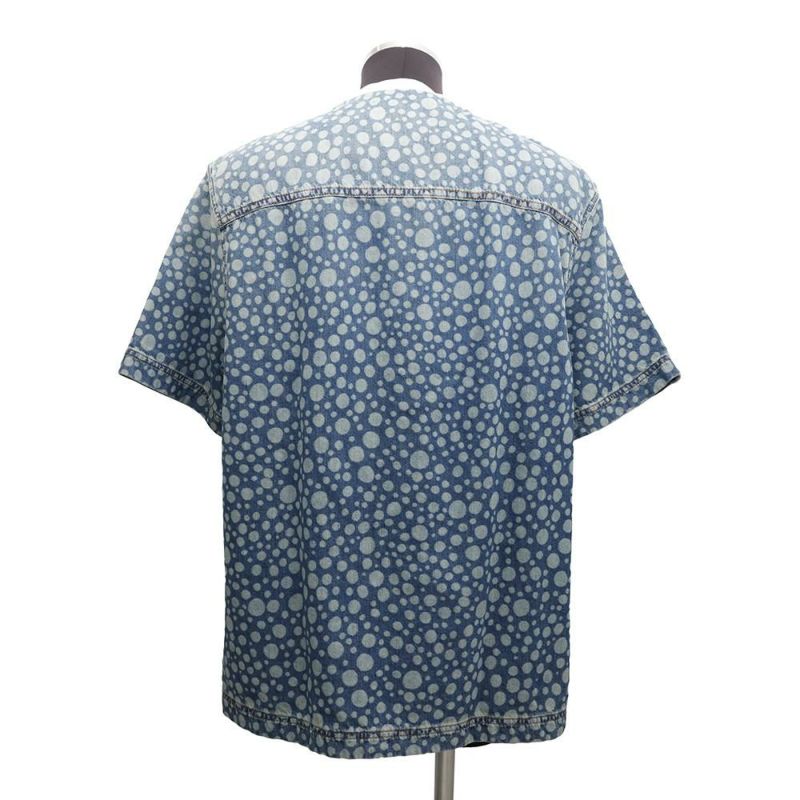 ルイヴィトン トップス 草間弥生 コラボ LV × YK インフィニティドット シャツ メンズサイズL RM232H 半袖