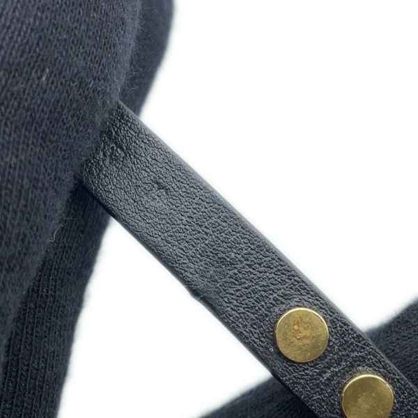 ルイヴィトン ブレスレット ブラレス デイリー モノグラム スタッズ レザー M6557F サイズ19 アクセサリー 黒