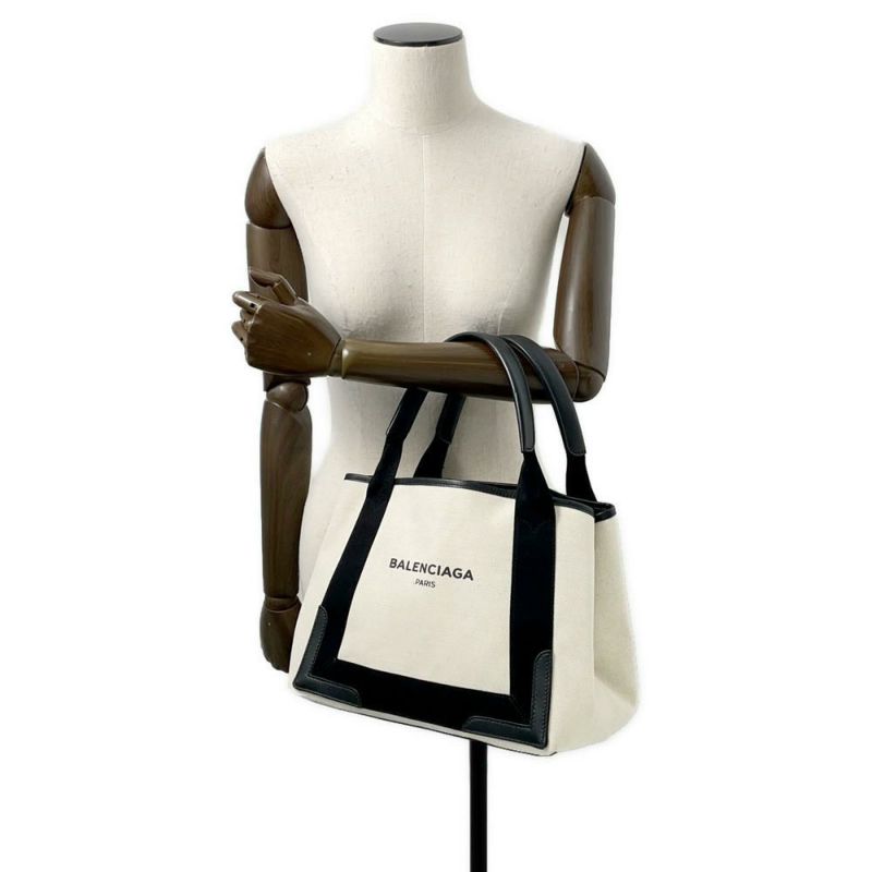 バレンシアガ トートバッグ ネイビーカバス S ポーチ付 339933 BALENCIAGA スモールサイズ バッグ 黒