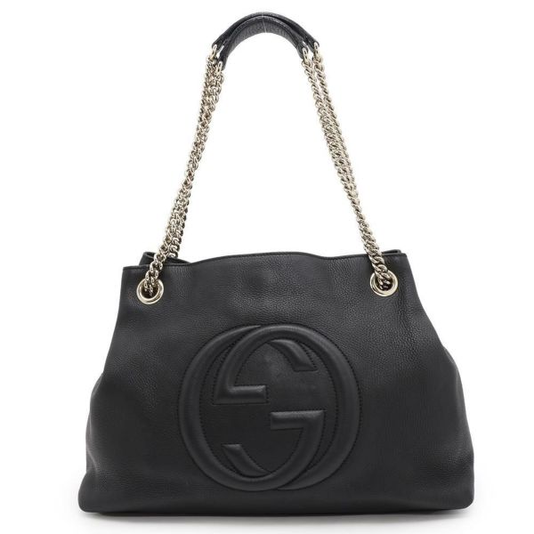 グッチ チェーンショルダーバッグ ソーホー SOHO インターロッキングG フリンジチャーム付き 308982 GUCCI バッグ 黒
