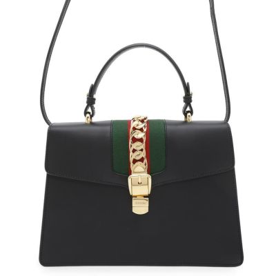 GUCCI　グッチ　シルヴィ　チェーンショルダーバッグ　２way　シェリーライン グッチ シルヴィ 2WAY ハンド ショルダーバッグ レザー シェリー