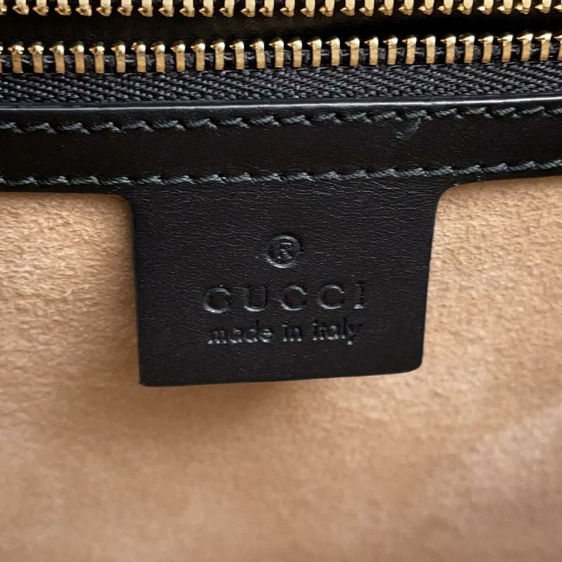 グッチ ハンドバッグ シェリーライン シルヴィ レザー 431665 GUCCI チェーンショルダー Sylvie 2way 黒