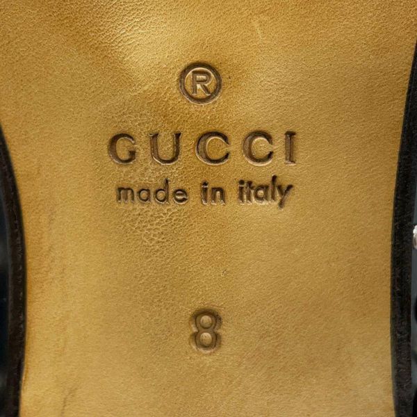 グッチ ローファー キルトタッセル スタッズ メンズサイズ8 716281 GUCCI 靴 黒