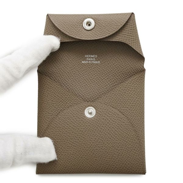 エルメス コインケース バスティア エトゥープ エプソン B刻印 HERMES 財布