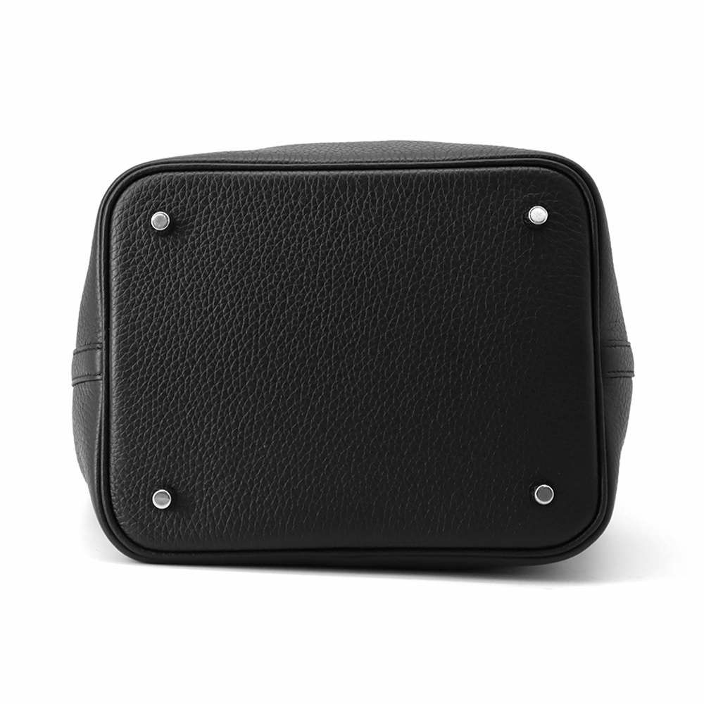 エルメス ハンドバッグ ピコタンロックMM ブラック/シルバー金具 トリヨンクレマンス K刻印 HERMES トートバッグ 黒