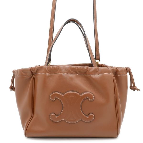 セリーヌ ハンドバッグ スモール カバ ドローストリング キュイル トリオンフ レザー 111013 CELINE 2way