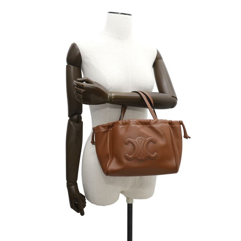 セリーヌ ハンドバッグ スモール カバ ドローストリング キュイル トリオンフ レザー 111013 CELINE 2way