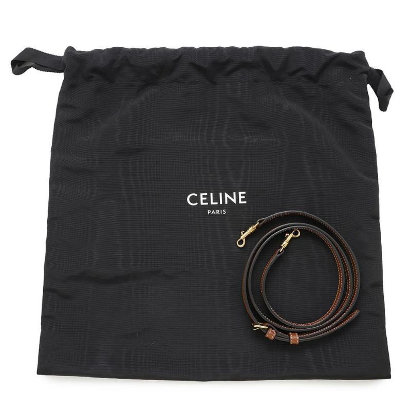 セリーヌ ハンドバッグ スモール カバ ドローストリング キュイル トリオンフ レザー 111013 CELINE 2way