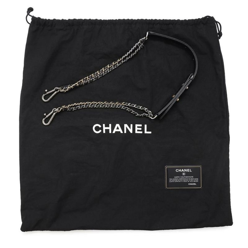 シャネル チェーンショルダーバッグ ガブリエル CHANEL 2wayハンドバッグ 黒