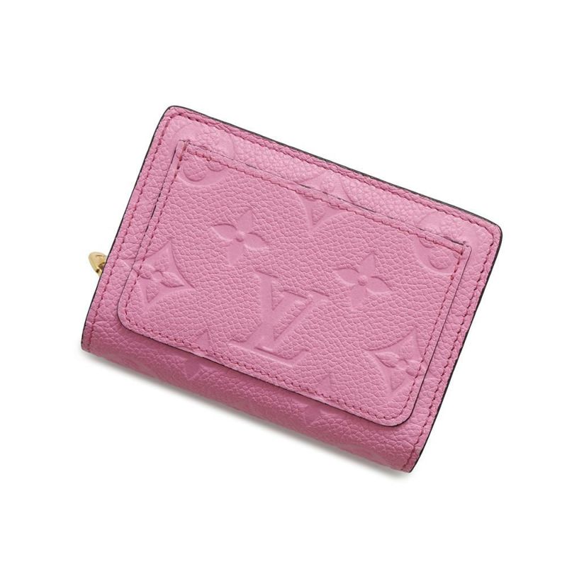 ルイヴィトン 二つ折り財布 モノグラム・アンプラント ポルトフォイユ・クレア M82514 LOUIS VUITTON ピンク
