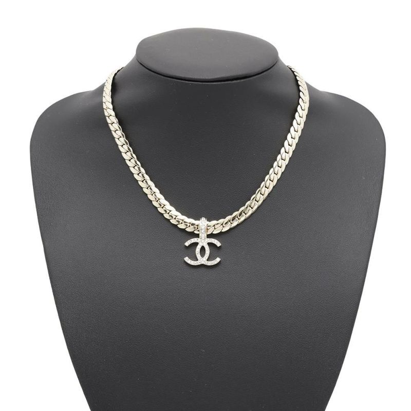 シャネル ネックレス ココマーク ラインストーン メタル B24P CHANEL チェーン アクセサリー