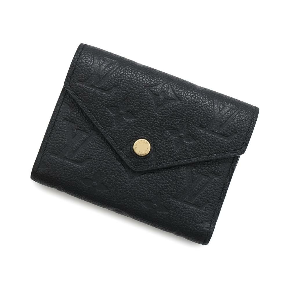 ルイヴィトン 三つ折り財布 モノグラム・アンプラント ポルトフォイユ・ヴィクトリーヌ M64060 LOUIS VUITTON 黒 ブラック