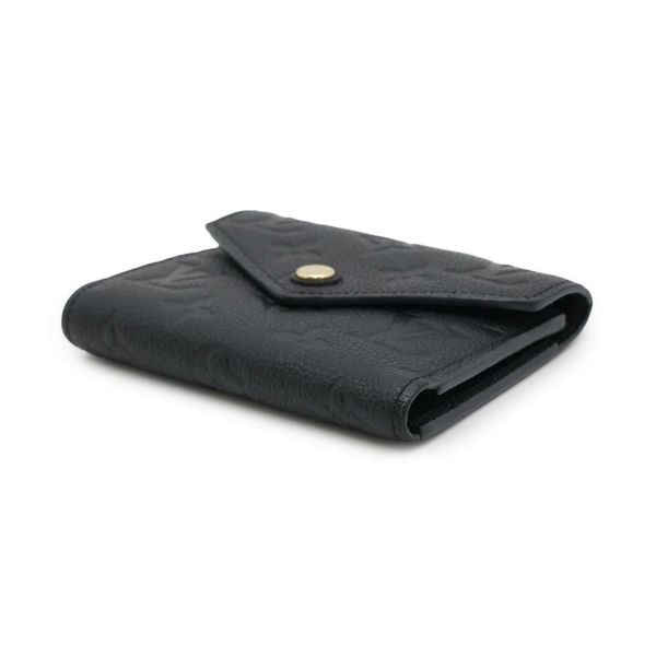 ルイヴィトン 三つ折り財布 モノグラム・アンプラント ポルトフォイユ・ヴィクトリーヌ M64060 LOUIS VUITTON 黒 ブラック